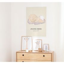 Affiche chambre enfant bébé né amour