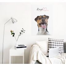Poster chien personnalisé amour