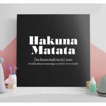 Tableau avec la signification de Hakuna matata