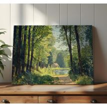 Tableau paysage forêt verte