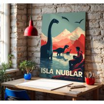 Tableau dinosaures île nublar