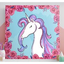Licorne tableau Licorne tonos lila