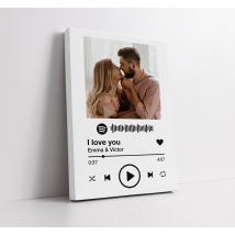Tableau thème musique Spotify musique fond blanc