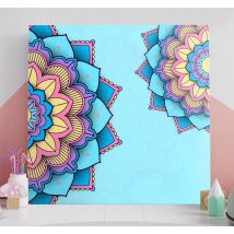 Tableau mandala Deux motifs de mandala colorés