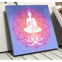 Tableau mandala Mandala bouddha méditant