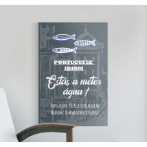 Tableau phrase Portugais disant traduction idiot