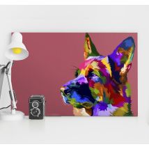 Cuadro de perro Arco iris shepard alemán