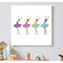 Tableau pour enfant Danseurs de ballet colorés