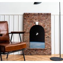 Tableau 3D mur de briques avec photo personnalisable