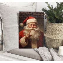 Tableau de noël portrait du père noël