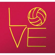 Sticker style volley-ball Love