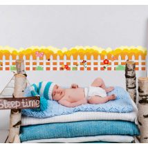 Sticker pour enfant clôture avec fleurs