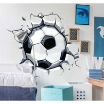 Vinilo decorativo infantil 3D pelota de fútbol