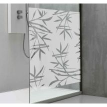 Sticker paroi de douche salle de bain silhouette bambou