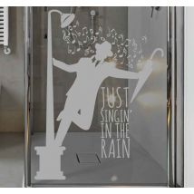 Sticker paroi de douche salle de bain Singing in the Rain