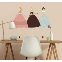 Sticker trois filles chic