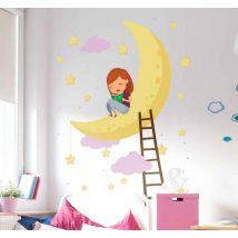 Sticker fille pensive