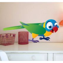 Sticker enfant perruche colorée