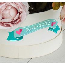 Sticker mariage banderole date