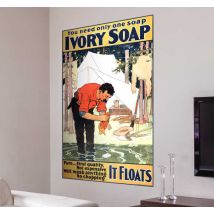 sticker savon vintage style affiche