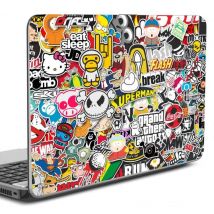 Sticker ordinateur portable motif coloré juvénile