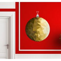 Sticker boule de Noel dorée