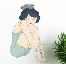 sticker pin-up marin