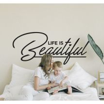 Sticker texte Life is Beautiful