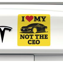 Sticker voiture tesla elon musk