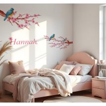 Sticker mural fleur paisible minimaliste
