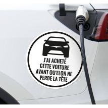 Sticker voiture j'acheté cette tesla