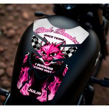 Sticker moto chat rose