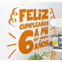 Vinilo infantil feliz cumpleaños a mi
