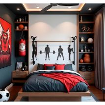 Sticker autres sports fitness pour hommes forts