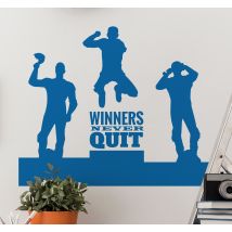 Vinilo motos winners never quit
