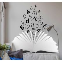 Sticker tete de lit livre