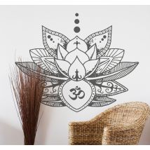 Sticker mural salon zen fleur de lotus