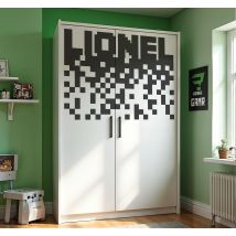 Sticker personnalisable motif pixelisé de jeu