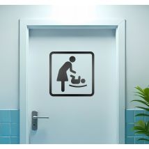 Sticker porte señal cambiador de bebe