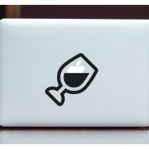Sticker Macbook verre de vin