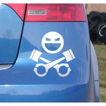 Sticker smiley et menottes