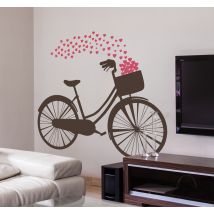 Sticker velo avec des coeurs