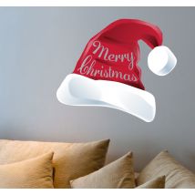 Sticker bonnet père noël merry christmas