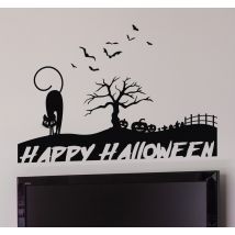 Sticker silhouette happy Halloween