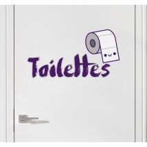 Sticker WC porte toilette