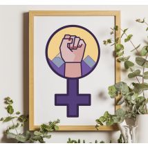 Autocollant lutte féministe