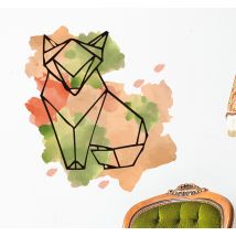 Sticker origami renard