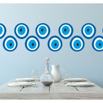 Sticker frise oeil bleu