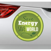 Autocollant pour voiture save energy
