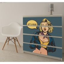 Sticker meuble pin-up